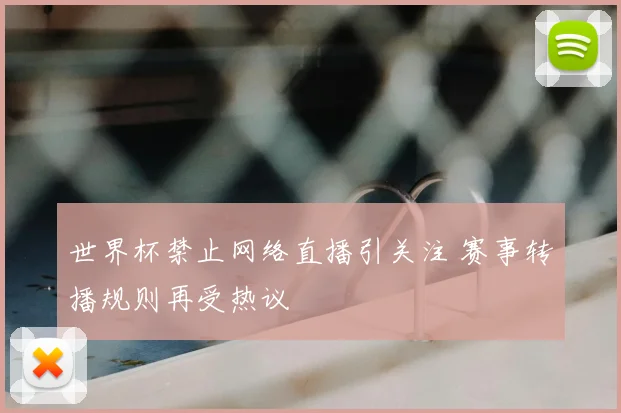 世界杯禁止网络直播引关注 赛事转播规则再受热议